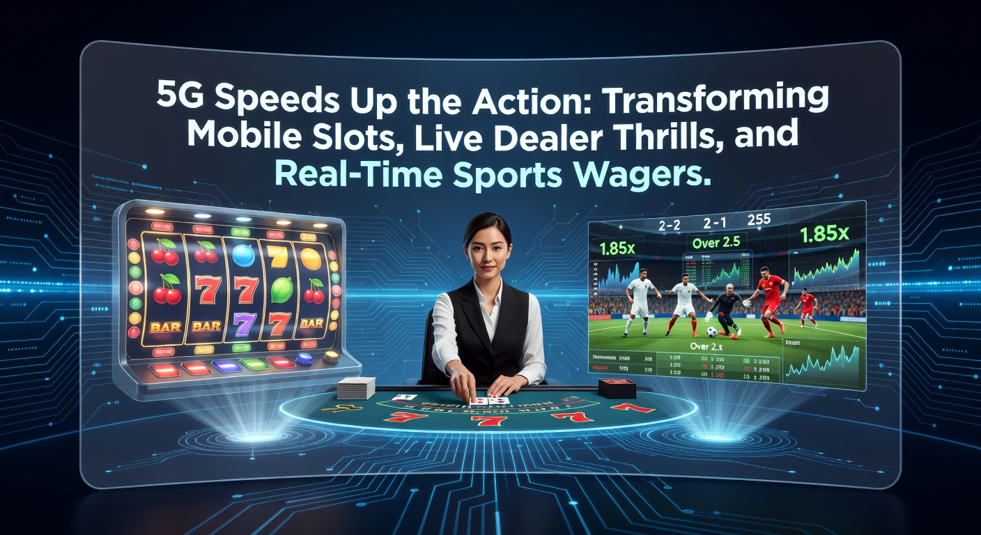 Live dealer roulette sessie op mobiel met 5G, real-time interactie en lage latency in actie