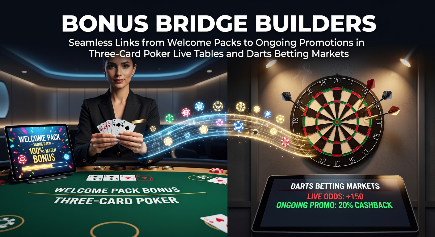 Grafiek die de vloeiende overgang van welkomstbonussen naar doorlopende promoties illustreert in online gokplatforms, met lijnen die driekaartpoker en darts weddenschappen verbinden