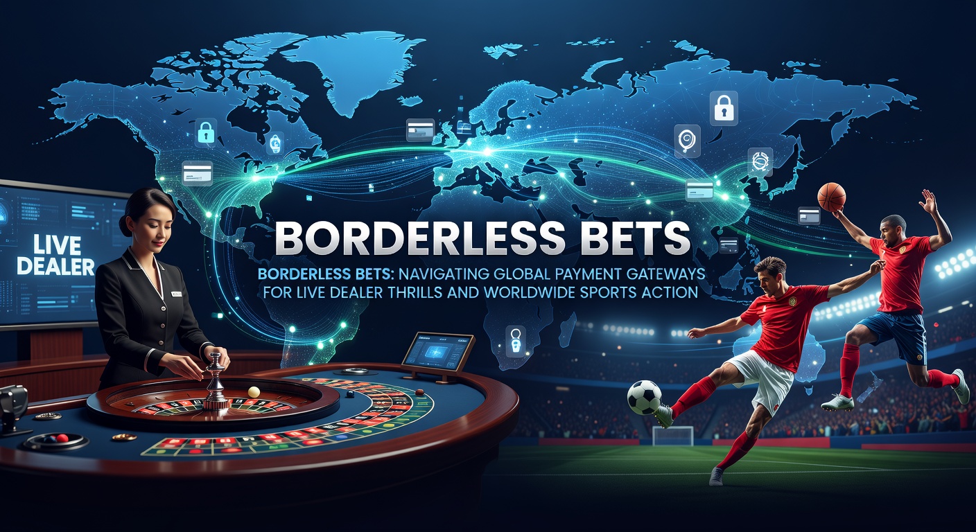 Wereldkaart met betaaliconen en goksymbolen die globale verbindingen tonen tussen live dealer tafels en sportevenementen