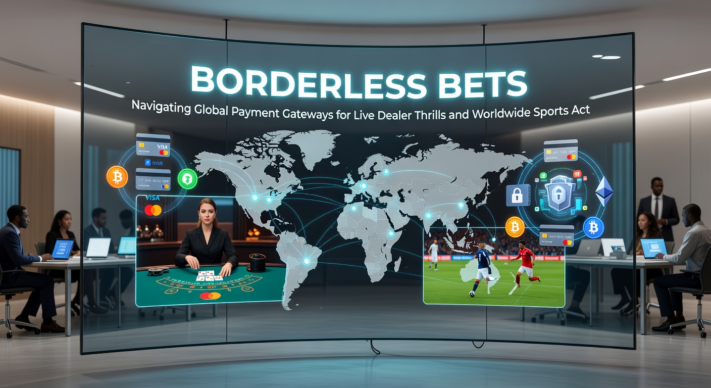 Live dealer tafel met globale spelers en betaalapps op schermen, symboliserend grensoverschrijdende actie