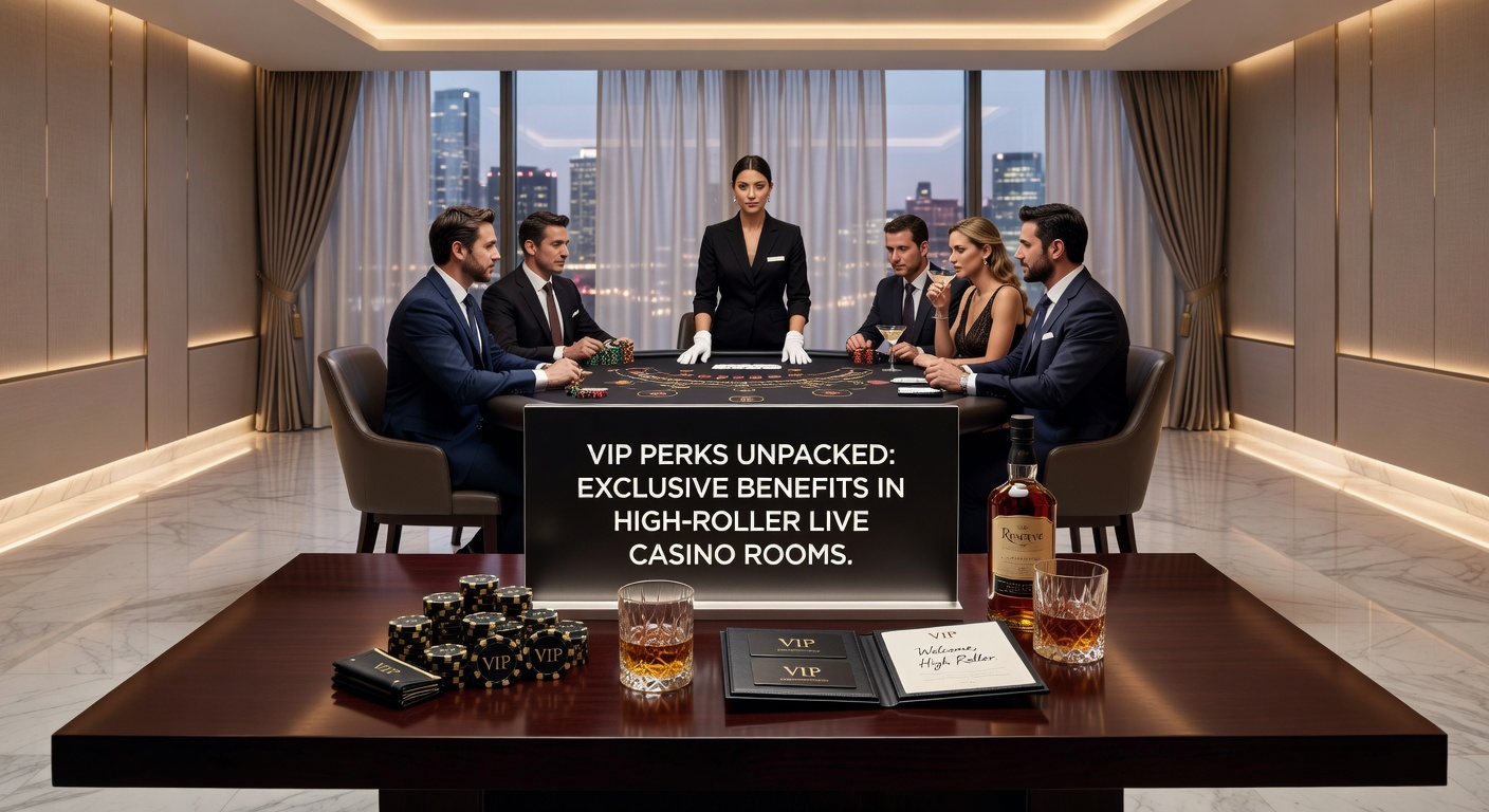 Een VIP-host die een high-roller begroet bij een live casino-tafel, met champagne en gepersonaliseerde scoreborden op schermen